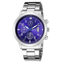 Relógio Masculino Geneva - Classic Watch relógio 021 AmploTech Prata/ Azul