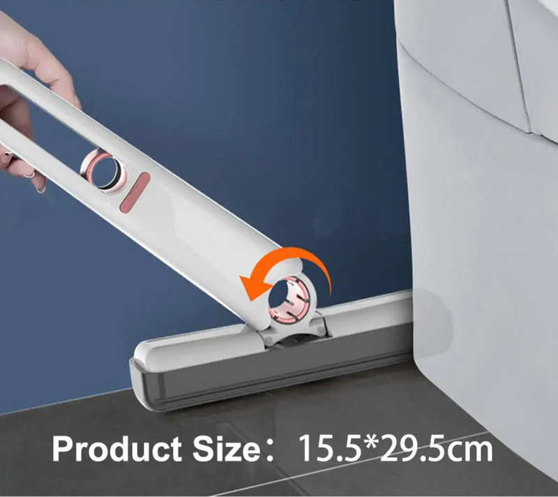 AquaSwipe Clean Limpeza de Vidros com Espremedor Automático - Dobrável, com Absorção de Água, para Uso a Seco e Molhado