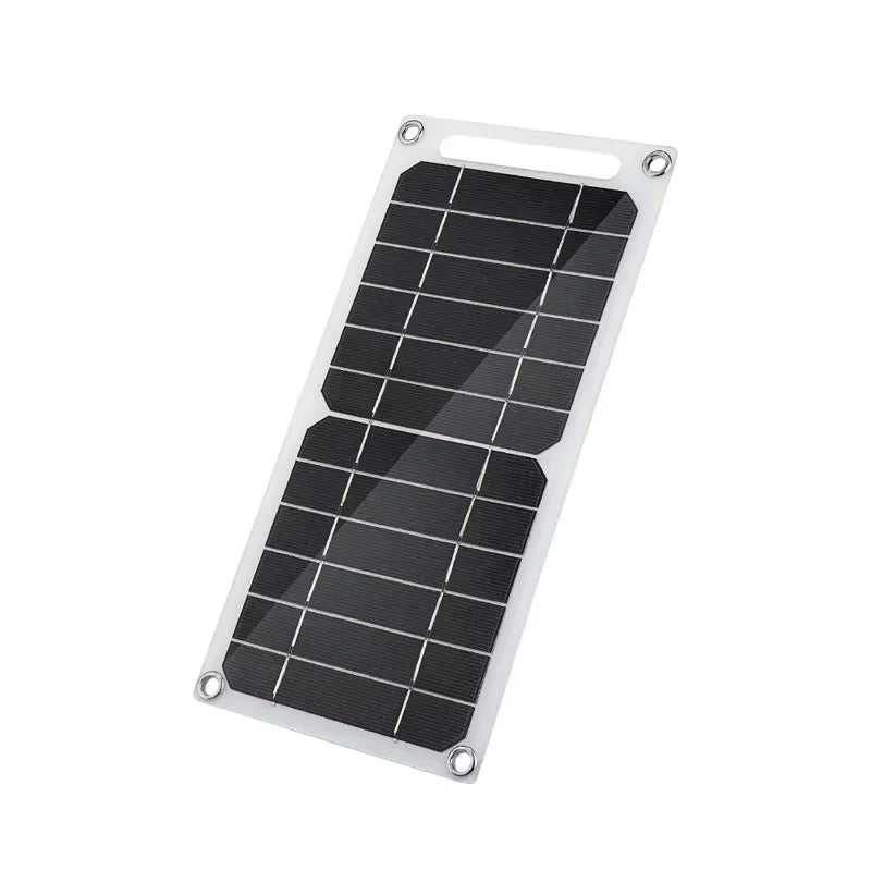 ⚡Solaris 🌞 Painel Solar Duplo (ideal para Camping e Trilhas) 🔋 USB 5V 💧 À Prova d’Água 📱 Carregador Portátil para Celular 🔌