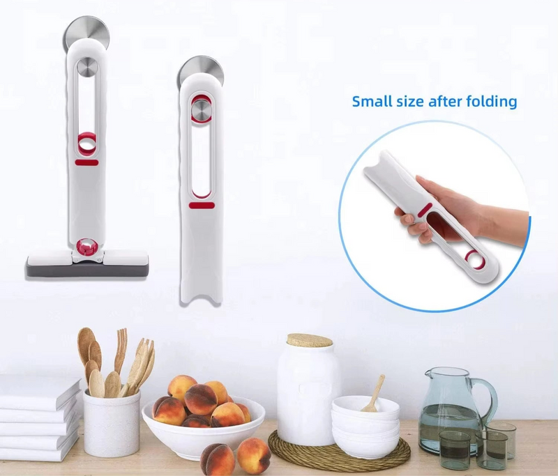 AquaSwipe Clean Limpeza de Vidros com Espremedor Automático - Dobrável, com Absorção de Água, para Uso a Seco e Molhado