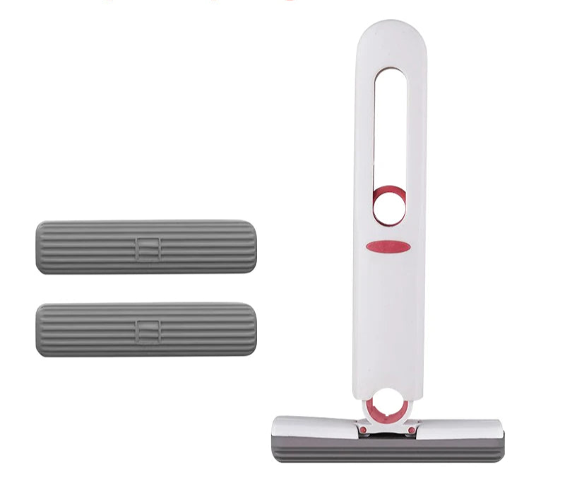AquaSwipe Clean Limpeza de Vidros com Espremedor Automático - Dobrável, com Absorção de Água, para Uso a Seco e Molhado