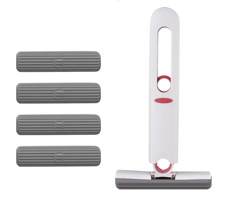 AquaSwipe Clean Limpeza de Vidros com Espremedor Automático - Dobrável, com Absorção de Água, para Uso a Seco e Molhado